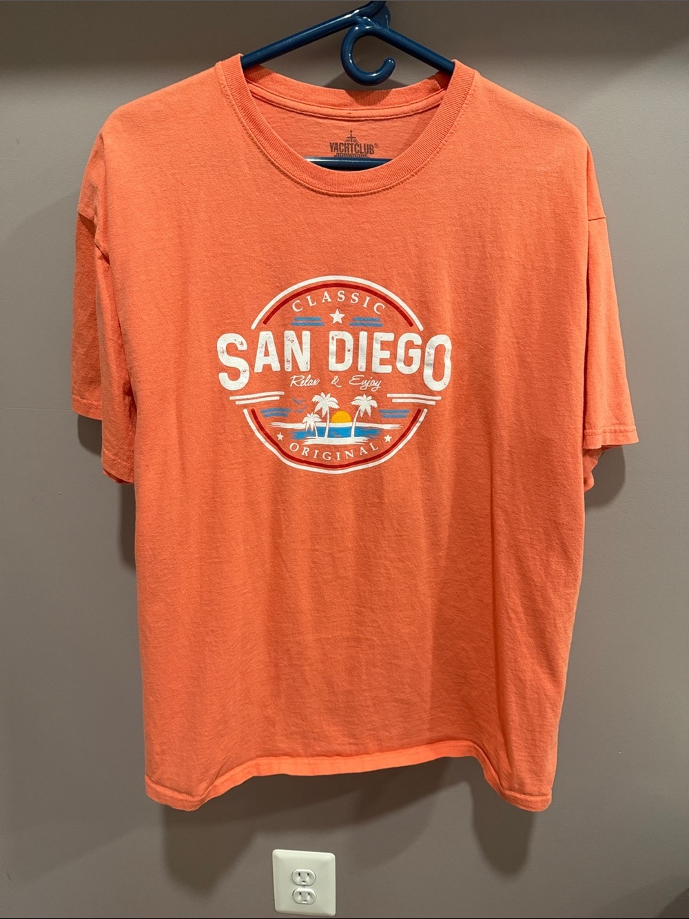Classic San Diego Graphic T-Shirt - Orange XL